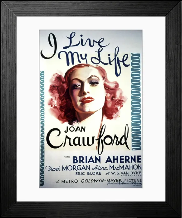 Framed Print : I LIVE MY LIFE, Joan Crawford, 1935