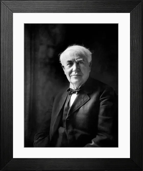 Framed Print : A portrait of Thomas Edison. (1847-1931). Courtesy CSU Archives / Everett Collection