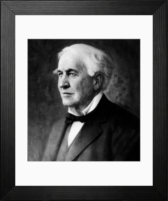 Framed Print : A portrait of Thomas Edison, 1847-1931. Courtesy CSU Archives / Everett Collection
