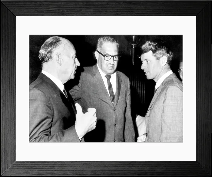 Framed Print : Jacob Javits, Thurgood Marshall, and Robert F. Kennedy, as Marshall is assured confirmation as U.S. Solicitor General. July 29, 1965. Courtesy: CSU Archives / Everett Collection Framed Print : Jacob Javits, Thurgood Marshall, and Robert F. Kennedy, as Marshall is assured confirmation as U.S. Solicitor General. July 29, 1965. Courtesy: CSU Archives / Everett Collection