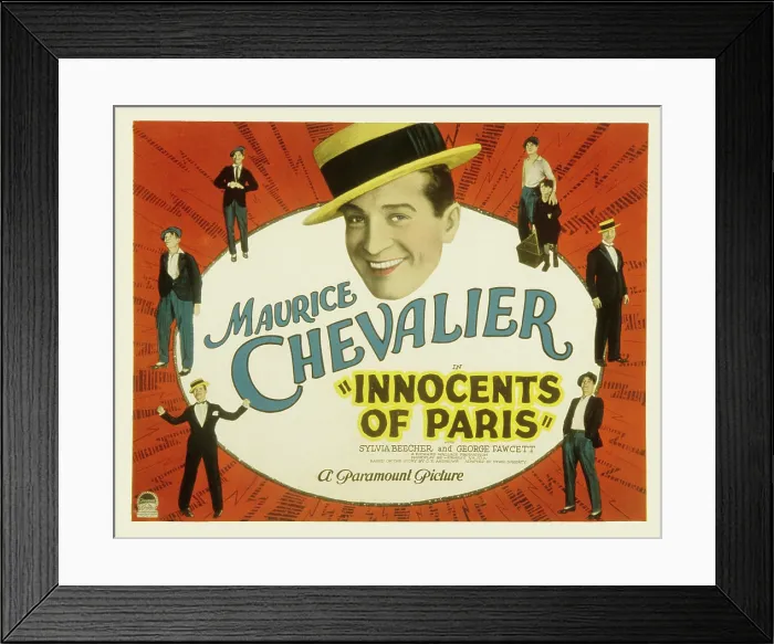 Framed Print : INNOCENTS OF PARIS, Maurice Chevalier, David Durand (little boy), 1929
