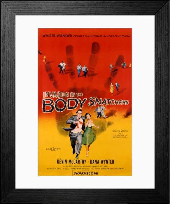 Framed Print : INVASION OF THE BODY SNATCHERS, poster art, Kevin McCarthy, Dana Wynter, 1956