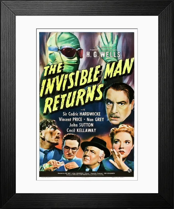 Framed Print : THE INVISIBLE MAN RETURNS, (clockwise) Vincent Price, Cedric Hardwicke, Nan Grey, Cecil Kellaway, John Sutton, Alan Napier, 1940 Framed Print : THE INVISIBLE MAN RETURNS, (clockwise) Vincent Price, Cedric Hardwicke, Nan Grey, Cecil Kellaway, John Sutton, Alan Napier, 1940