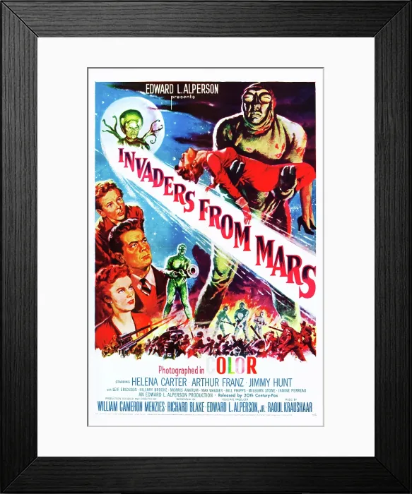 Framed Print : INVADERS FROM MARS, Jimmy Hunt, Arthur Franz, Helena Carter, 1953
