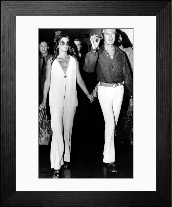 Framed Print : Timothy Leary (right, 1920-1996)