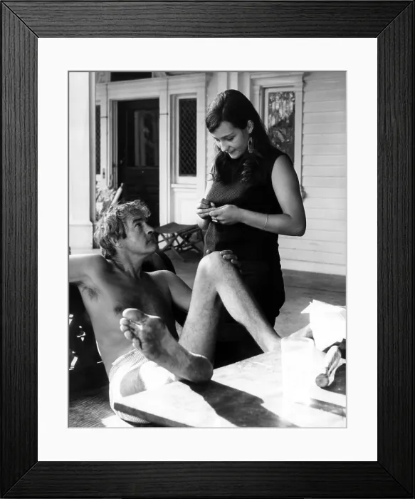 Framed Print : Timothy Leary (1920-1996), and his daughter Susie Leary, 18. Susie has just returned from a trip to Shea Stadium in New York to see the Beatles. May 28, 1966