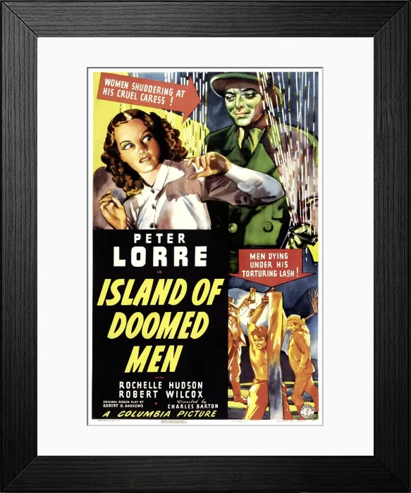 Framed Print : ISLAND OF DOOMED MEN, Rochelle Hudson, Peter Lorre, 1940 Framed Print : ISLAND OF DOOMED MEN, Rochelle Hudson, Peter Lorre, 1940