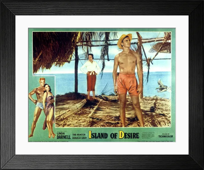 Framed Print : ISLAND OF DESIRE, Linda Darnell, Tab Hunter, 1952