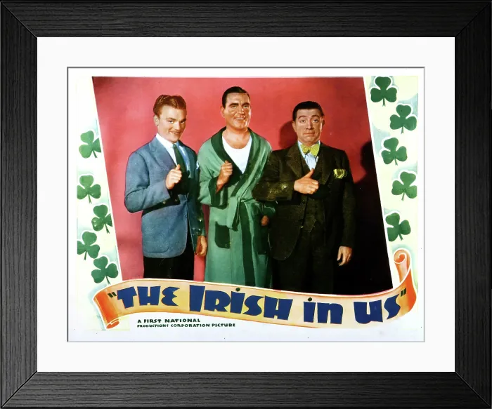 Framed Print : THE IRISH IN US, lobbycard, from left: James Cagney, Pat O'Brien, Frank McHugh, 1935
