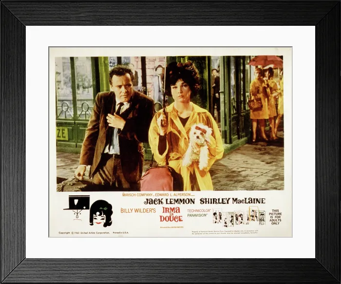 Framed Print : IRMA LA DOUCE, Jack Lemmon, Shirley MacLaine, 1963 Framed Print : IRMA LA DOUCE, Jack Lemmon, Shirley MacLaine, 1963