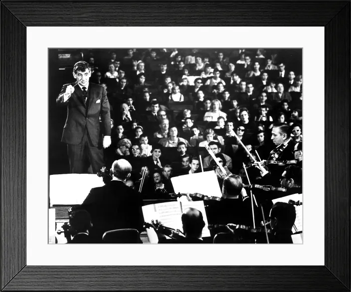 Framed Print : EV1886 - New York Philharmonic conductor Leonard Bernstein, circa 1960s. Courtesy: CSU Archives / Everett Collection Framed Print : EV1886 - New York Philharmonic conductor Leonard Bernstein, circa 1960s. Courtesy: CSU Archives / Everett Collection