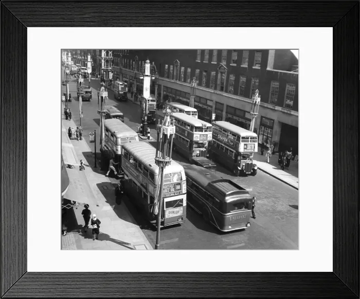 Framed Print : EV1972 - Buses on Oxford Street, London England, May 1937. Courtesy: CSU Archives / Everett Collection Framed Print : EV1972 - Buses on Oxford Street, London England, May 1937. Courtesy: CSU Archives / Everett Collection