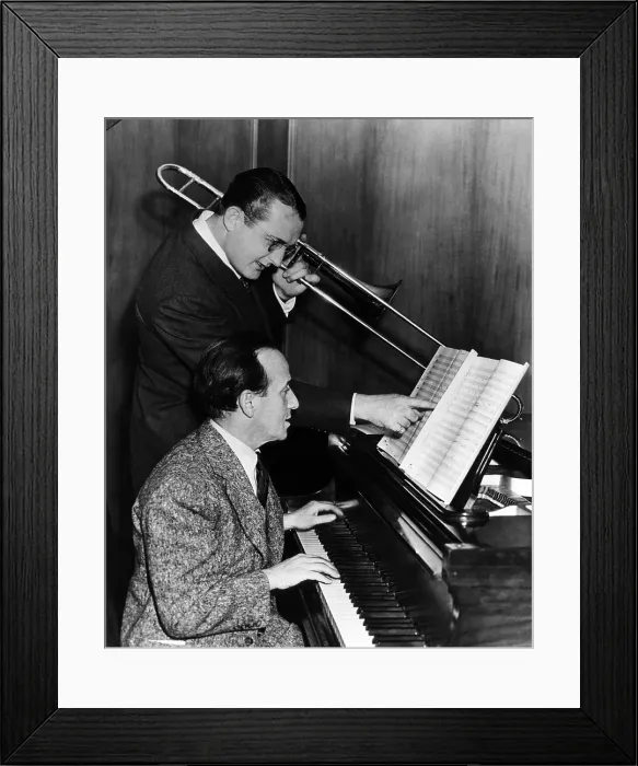 Framed Print : Tommy Dorsey and Nathaniel Shilkret, 1942. Courtesy: CSU Archives / Everett Collection