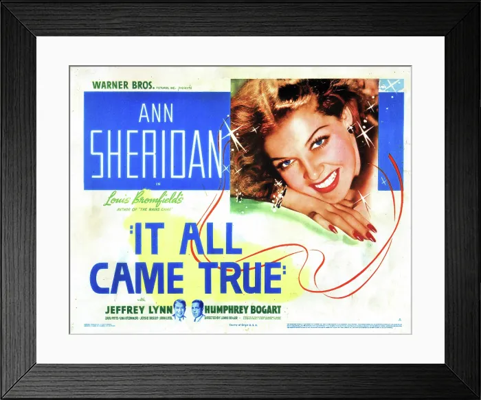 Framed Print : IT ALL CAME TRUE, Ann Sheridan, 1940