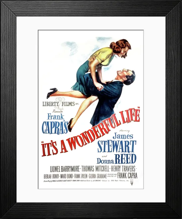 Framed Print : IT'S A WONDERFUL LIFE, Donna Reed, James Stewart, 1946 Framed Print : IT'S A WONDERFUL LIFE, Donna Reed, James Stewart, 1946
