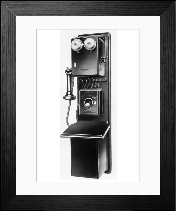 Framed Print : EV1904 - Wall telephone made by General Electric for American Bell Telephone Company, 1886. Courtesy: CSU Archives / Everett Collection Framed Print : EV1904 - Wall telephone made by General Electric for American Bell Telephone Company, 1886. Courtesy: CSU Archives / Everett Collection