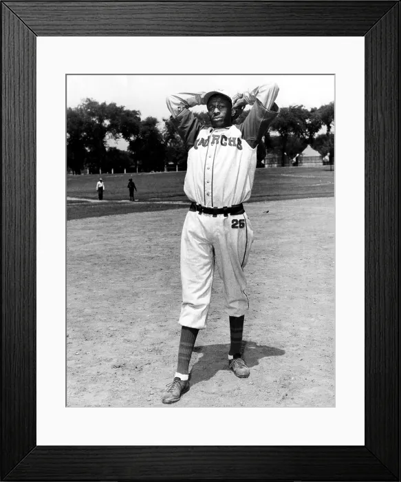 Framed Print : EV1836 - Baseball player Satchel Paige when he played for the Kansas City Monarchs, c. 1943. Courtesy: CSU Archives / Everett Collection Framed Print : EV1836 - Baseball player Satchel Paige when he played for the Kansas City Monarchs, c. 1943. Courtesy: CSU Archives / Everett Collection