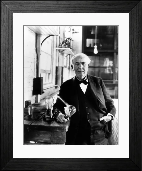Framed Print : EV1875 - American inventor Thomas Alva Edison. Courtesy: CSU Archives  /  Everett Collection
