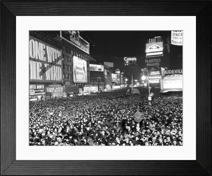Framed Print : EV1963 - Celebrating New Year's Eve at Times Square, New York City, January 1, 1940. Courtesy: CSU Archives / Everett Collection Framed Print : EV1963 - Celebrating New Year's Eve at Times Square, New York City, January 1, 1940. Courtesy: CSU Archives / Everett Collection