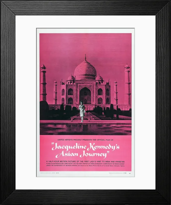 Framed Print : JACQUELINE KENNEDY'S ASIAN JOURNEY, U.S. poster art, Jacqueline Kennedy, 1962