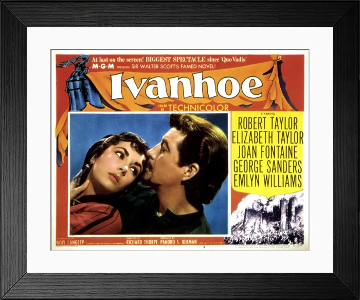 Framed Print : IVANHOE, Elizabeth Taylor, Robert Taylor, 1952 Framed Print : IVANHOE, Elizabeth Taylor, Robert Taylor, 1952