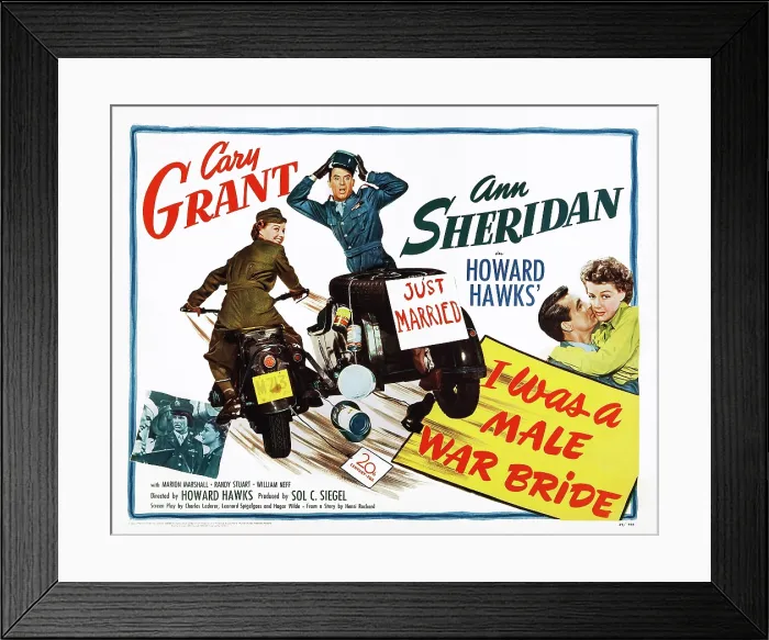 Framed Print : I WAS A MALE WAR BRIDE, Cary Grant, Ann Sheridan, 1949, TM and copyright 20th Century Fox Film Corp. All rights reserved / Courtesy: Everett Collection Framed Print : I WAS A MALE WAR BRIDE, Cary Grant, Ann Sheridan, 1949, TM and copyright 20th Century Fox Film Corp. All rights reserved / Courtesy: Everett Collection