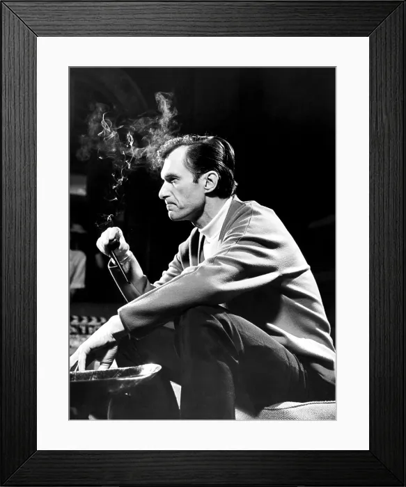 Framed Print : Hugh Hefner, editor-publisher of Playboy Magazine discusing the new sexual freedom of publishing and the Arts on SEX IN THE SIXTIES'. December 16, 1966 Framed Print : Hugh Hefner, editor-publisher of Playboy Magazine discusing the new sexual freedom of publishing and the Arts on SEX IN THE SIXTIES'. December 16, 1966