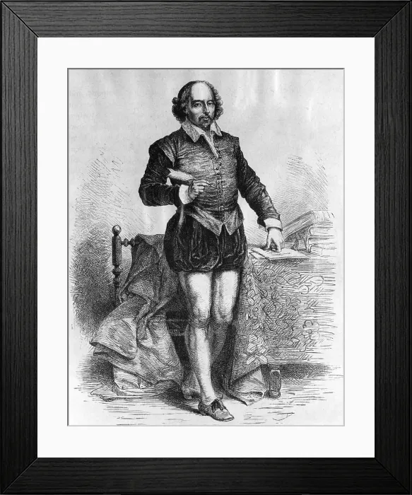 Framed Print : EV1824 - William Shakespeare. Courtesy: CSU Archives  /  Everett Collection