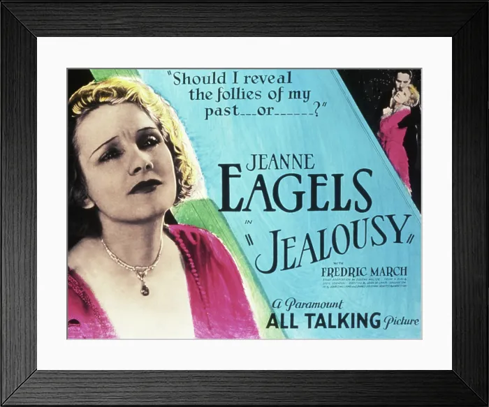 Framed Print : JEALOUSY, Jeanne Eagels, Fredric March, 1929