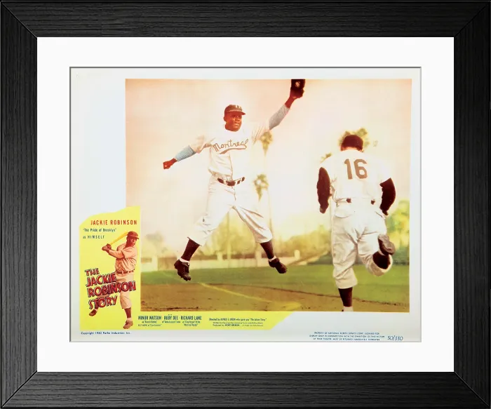 Framed Print : THE JACKIE ROBINSON STORY, lobby card, Jackie Robinson, 1950 Framed Print : THE JACKIE ROBINSON STORY, lobby card, Jackie Robinson, 1950