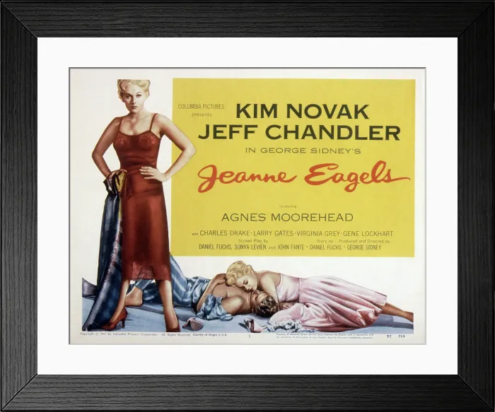 Framed Print : JEANNE EAGELS, Kim Novak, Jeff Chandler, 1957 Framed Print : JEANNE EAGELS, Kim Novak, Jeff Chandler, 1957
