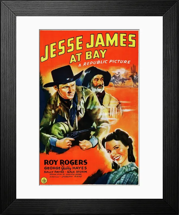 Framed Print : JESSE JAMES AT BAY, US poster, Roy Rogers, Gabby Hayes, Gale Storm, 1941
