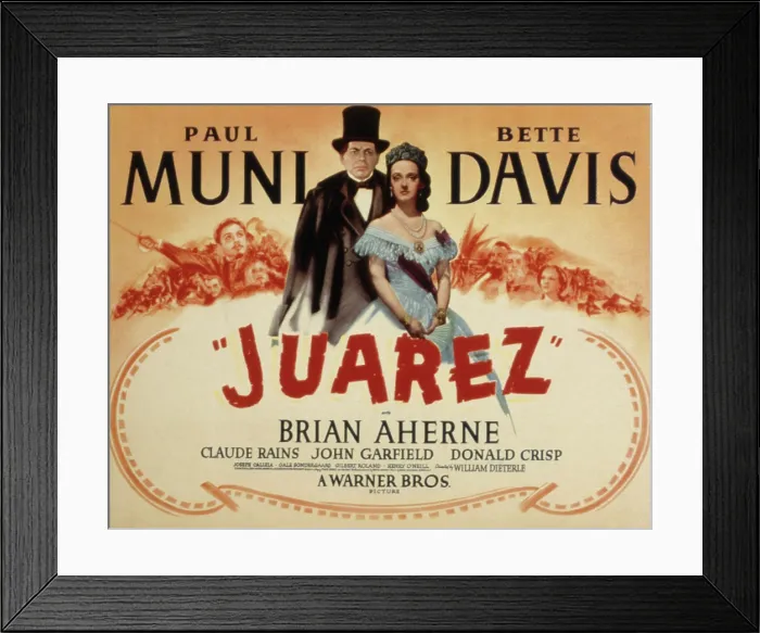 Framed Print : JUAREZ, Paul Muni, Bette Davis, 1939
