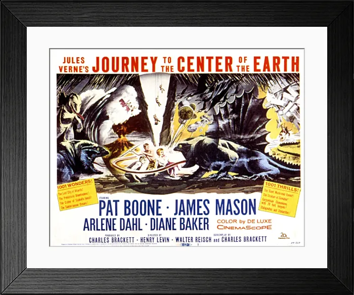 Framed Print : JOURNEY TO THE CENTER OF THE EARTH, 1959, poster art, TM and Copyright (c)20th Century Fox Film Corp. All rights reserved