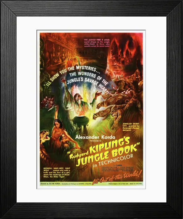 Framed Print : JUNGLE BOOK, US poster art, Sabu, 1942 Framed Print : JUNGLE BOOK, US poster art, Sabu, 1942
