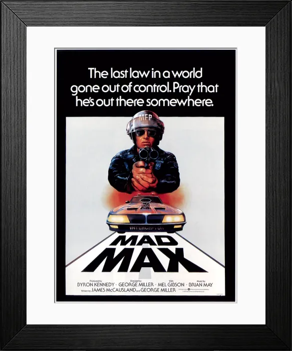 Framed Print : MAD MAX, Mel Gibson, 1979