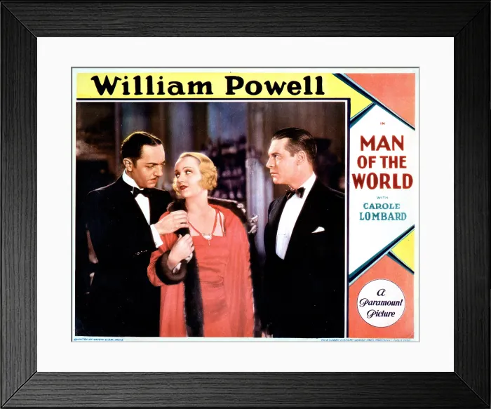 Framed Print : MAN OF THE WORLD, from left, William Powell, Carole Lombard, Lawrence Gray, 1931