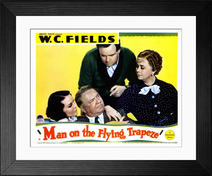 Framed Print : MAN ON THE FLYING TRAPEZE, from left, Mary Brian, W.C. Fields, Grady Sutton, Kathleen Howard, 1935 Framed Print : MAN ON THE FLYING TRAPEZE, from left, Mary Brian, W.C. Fields, Grady Sutton, Kathleen Howard, 1935