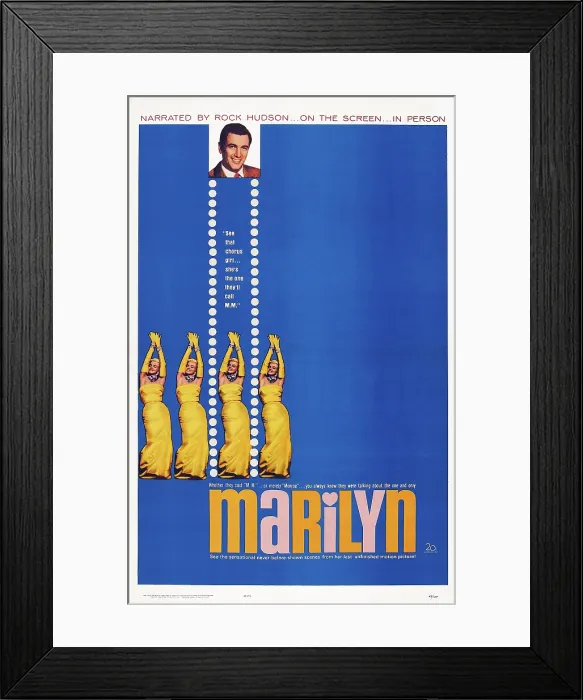 Framed Print : MARILYN, US poster art, top: Rock Hudson, bottom: Marilyn Monroe, 1963, TM and Copyright 20th Century Fox Film Corp. All rights reserved. / courtesy Everett Collection