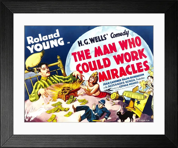 Framed Print : THE MAN WHO COULD WORK MIRACLES, left: Roland Young, 1936