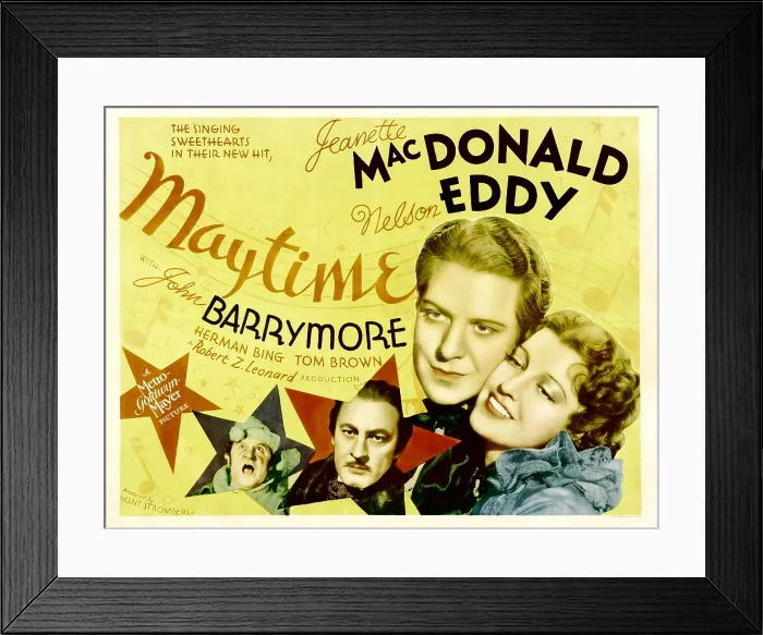 Framed Print : MAYTIME, from left: Herman Bing, John Barrymore, Nelson Eddy, Jeanette Macdonald, 1937 Framed Print : MAYTIME, from left: Herman Bing, John Barrymore, Nelson Eddy, Jeanette Macdonald, 1937