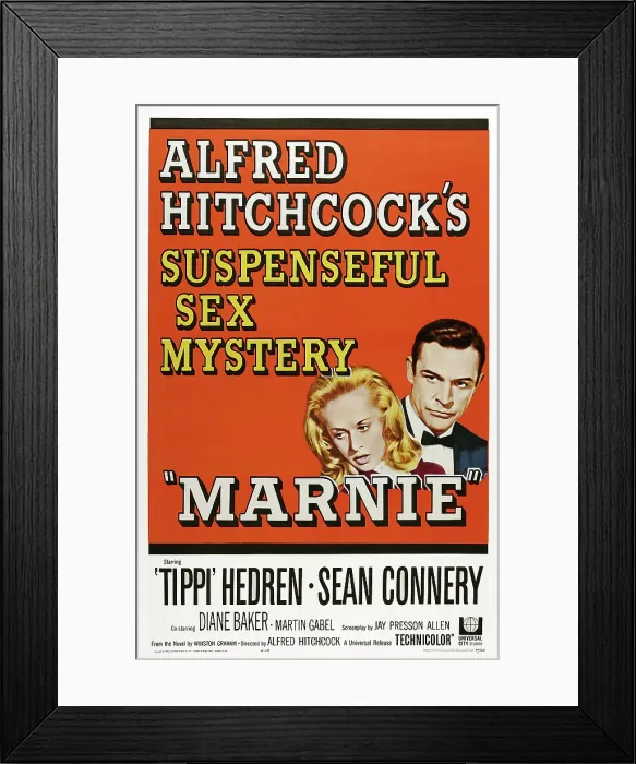 Framed Print : MARNIE, Tippi Hedron, Sean Connery, 1964 Framed Print : MARNIE, Tippi Hedron, Sean Connery, 1964