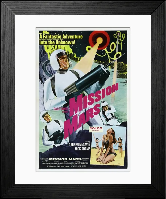 Framed Print : MISSION MARS, US poster, Darren McGavin, 1968 Framed Print : MISSION MARS, US poster, Darren McGavin, 1968