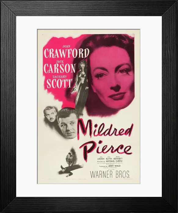 Framed Print : MILDRED PIERCE, top right: Joan Crawford, bottom from left: Zachary Scott, Jack Carson, 1945 Framed Print : MILDRED PIERCE, top right: Joan Crawford, bottom from left: Zachary Scott, Jack Carson, 1945