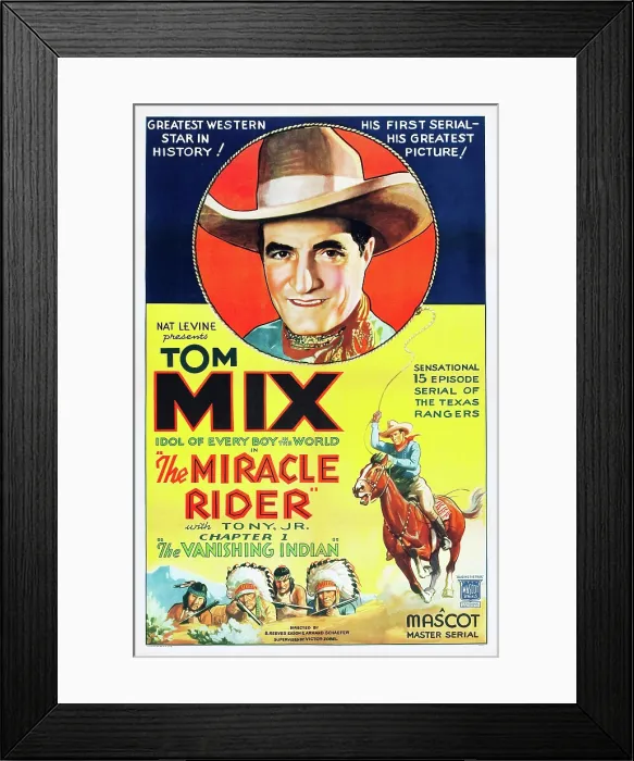 Framed Print : THE MIRACLE RIDER, Tom Mix, 1935