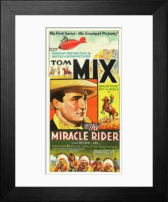 Framed Print : THE MIRACLE RIDER, Tom Mix, 1935 Framed Print : THE MIRACLE RIDER, Tom Mix, 1935