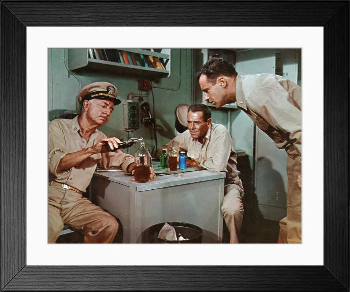Framed Print : MISTER ROBERTS, William Powell, Henry Fonda, Jack Lemmon, 1955