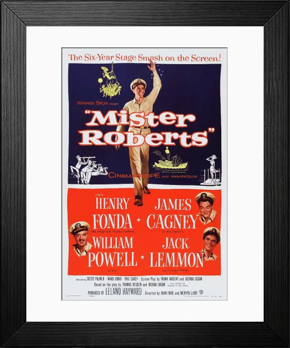 Framed Print : MISTER ROBERTS, Henry Fonda, William Powell, James Cagney, Jack Lemmon, 1955 Framed Print : MISTER ROBERTS, Henry Fonda, William Powell, James Cagney, Jack Lemmon, 1955