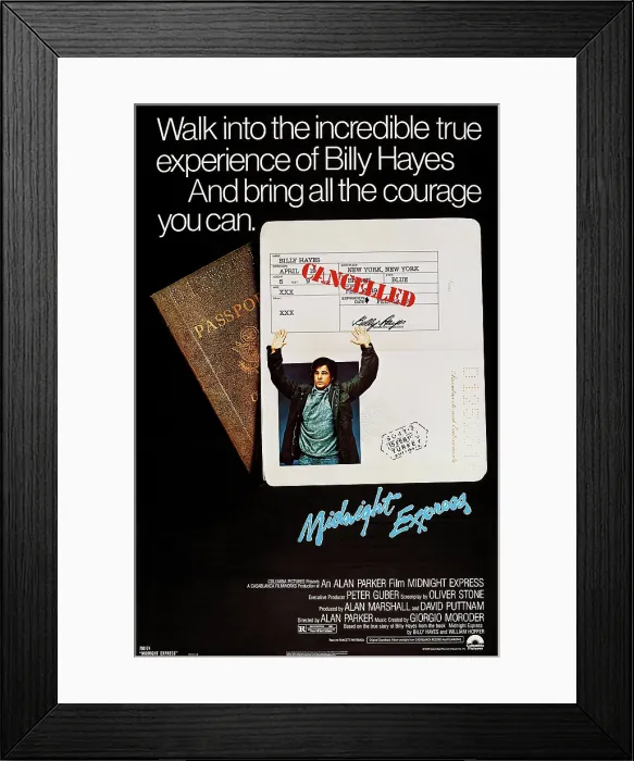 Framed Print : MIDNIGHT EXPRESS, US poster art, Brad Davis, 1978