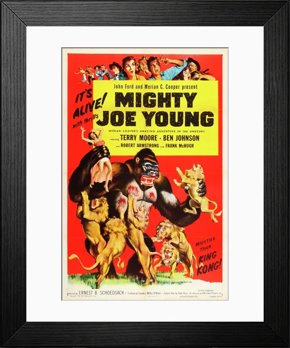 Framed Print : MIGHTY JOE YOUNG, 1953 re-release poster, 1949